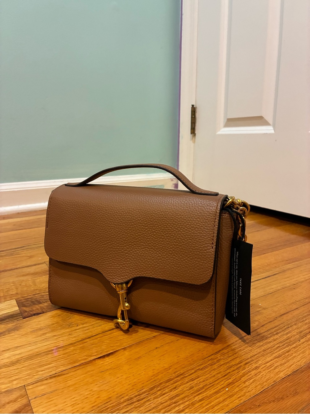 NWT Rebecca Minkoff Megan Top Handle with Chain Crossbody Bag